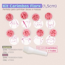 Kit de Carimbos Meme Flork 1,5cm BlueStar