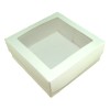 Caixa para Lembrancinha BRANCO Visor PVC 11,5x11,5x4,5 Com 10