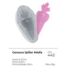 Forma Molde de Silicone Cenoura Spiller Média Ref.442 Flexarte
