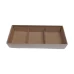 Caixa para 03 Brownie com Pétala 20,6x8,3x3,5 KRAFT Tampa PVC Com 10 - TRÊS BROWNIE