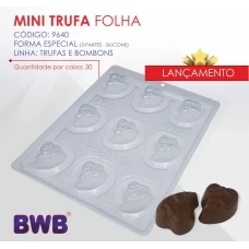 Forma BWB Mini Trufa Folha Ref.9640 Silicone - BOMBOM E TRUFA