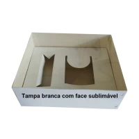 Caixa para Caneca e Doces 24x18,5x9 BRANCO Tampa Sublimável Com 10