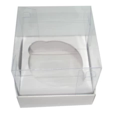 Caixa para Mini Cup Cake 6x6x6 BRANCO Corpo PVC Com 10