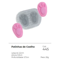 Forma Molde de Silicone Patinhas de Coelho Ref.445 Flexarte