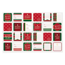 Cartela Adesiva Natal Sofisticação Cromus Com 48 - ETIQUETAS E LACRES