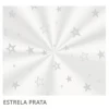 Saco Poli Transparente 25x37cm Estrelas Prata Com 100 Cromus