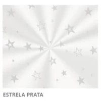 Saco Poli Transparente 30x44cm Estrelas Prata Com 100 Cromus