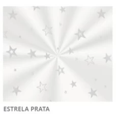Saco Poli Transparente 15x22cm Estrelas Prata Com 100 Cromus