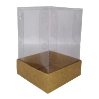Caixa para Presentes 10x10x16,6 KRAFT Corpo PVC Com 10