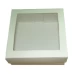Caixa para Lembrancinha BRANCO Visor PVC 11,5x11,5x4,5 Com 10 - QUADRADA
