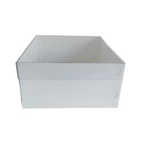 Caixa para Presente 13,5x13,5x6 BRANCO Tampa PVC Com 10