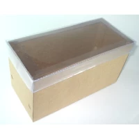 Caixa para Presentes 12x6x6  KRAFT Tampa PVC Com 10
